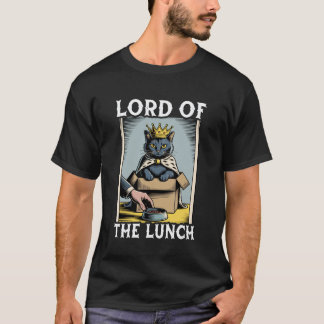Funny Cat In Box Lord Of The Lunch Cat Lover Cat 3 T-Shirt