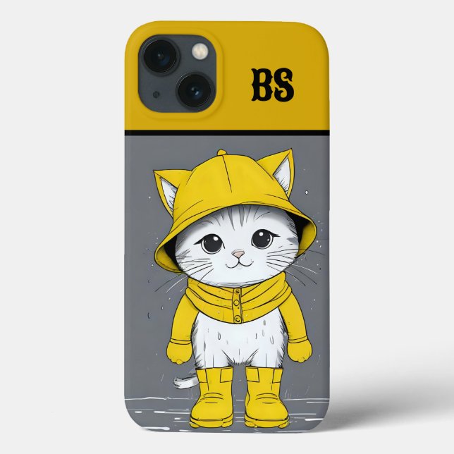 Funny Cat in Rain Boots – cat Humor Case-Mate iPhone Case (Back)