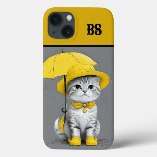 Funny Cat in Rain Boots – cat Humor iPhone 13 Case