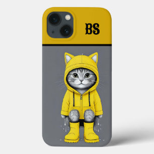 Funny Cat in Rain Boots – cat Humor iPhone 13 Case