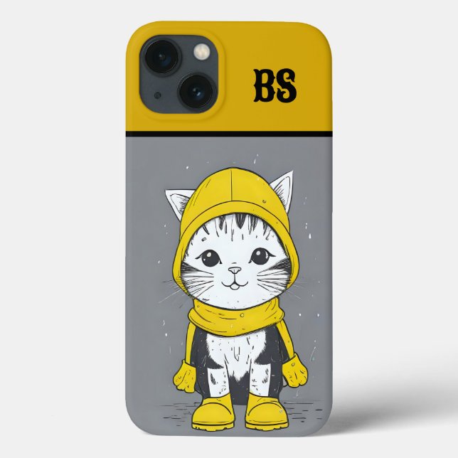 Funny Cat in Rain Boots – cat Humor Case-Mate iPhone Case (Back)