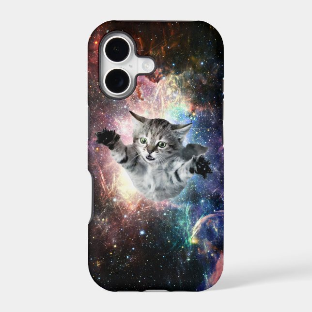 Funny cat in space Case-Mate iPhone case (Back)
