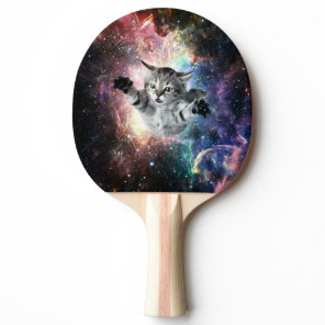 Funny cat in space  ping pong paddle