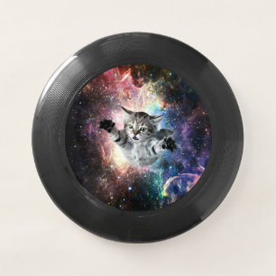 Funny cat in space Wham-O frisbee