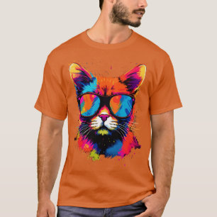 Funny Cat in Sunglasses Cat Gifts Funny Summer Cat T-Shirt