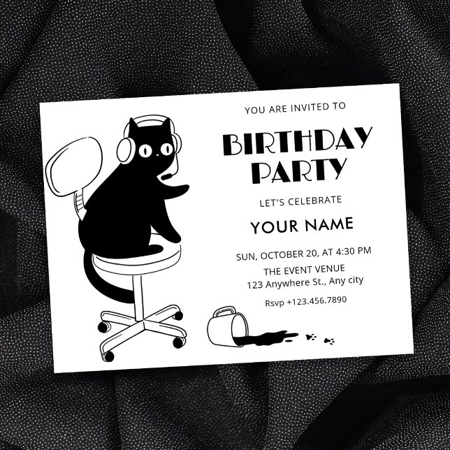 Funny cat  invitation (Creator Uploaded)