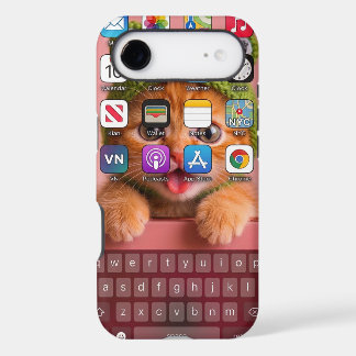 Funny Cat iPhone Keyboard Home Screen 17 Air Case