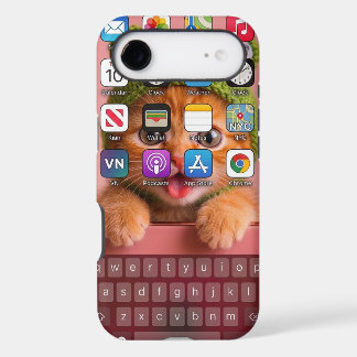 Funny Cat iPhone Keyboard Home Screen 17 Air Case