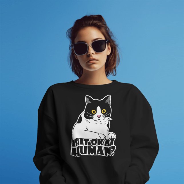 Funny Cat: Is It Okay, Human? T-Shirt (Creator Uploaded)