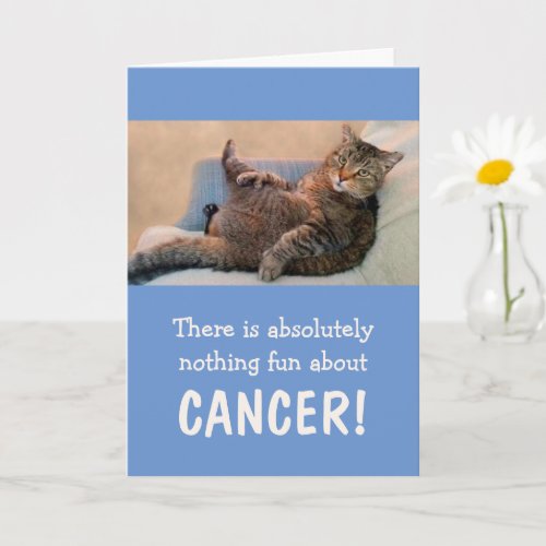 Funny Cat Joke Cancer Support Card