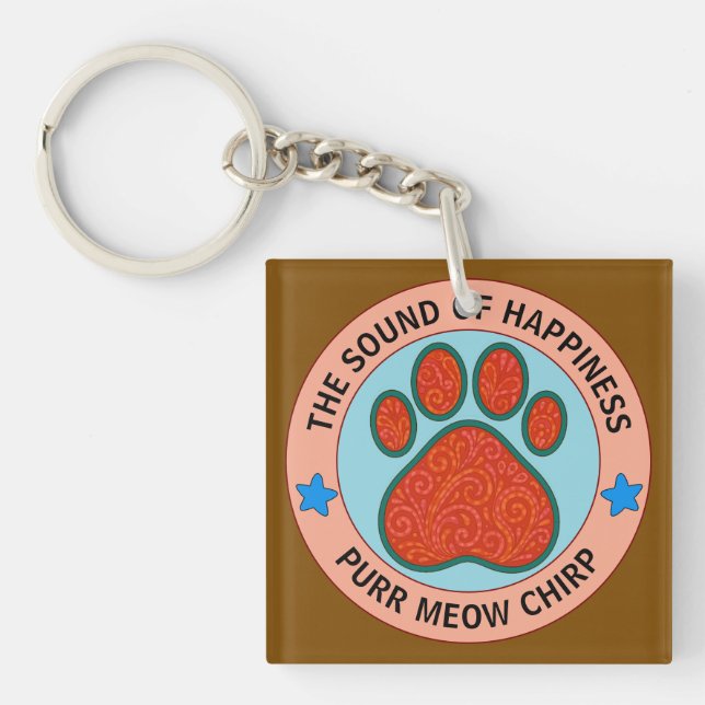 funny cat keychain (Front)