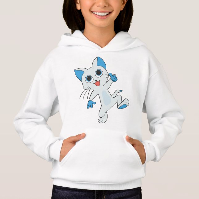 funny cat kids hood hoodie (Front)