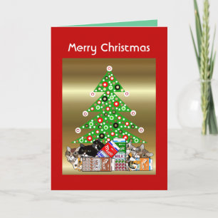 Funny Cat & Kitten Christmas Card Customizable