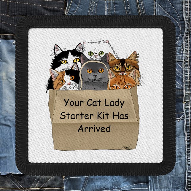 Funny Cat Lady Starter Kit Humor White Patch (Creator Uploaded)