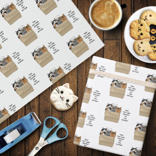 Funny Cat Lady Starter Kit Humor White Wrapping Paper