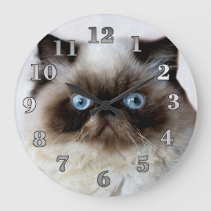 Funny Cat Large Clock