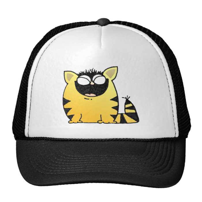 Funny cat laugh trucker hats