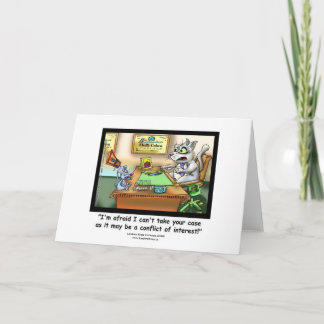 Funny Cat & Lawyer Funny Greeting Card