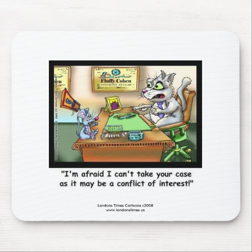 Funny Cat  Lawyer Funny Mouse Pad