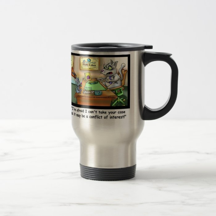 Funny Cat & Lawyer Funny Travel Mug