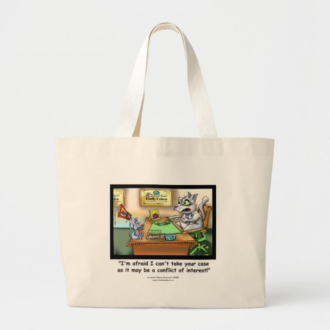 Funny Cat & Lawyer Tote Bag (Front)