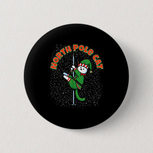 Funny Cat Le Dance Elf Costume Christmas Holiday C Button