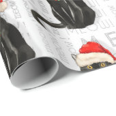 Funny Cat Lover Black Bombay Christmas Wrapping Paper (Roll Corner)
