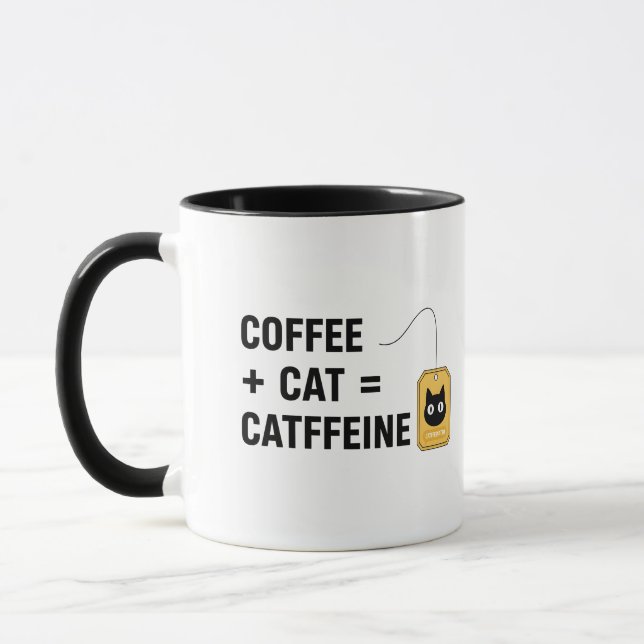 Funny  Cat Lover Caffeine Addict Gift Mug (Left)