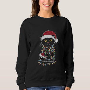 Funny Cat Lover Christmas Lights Sweatshirt
