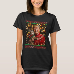 Funny Cat Lover Christmas Sweater Trump Ugly Chris