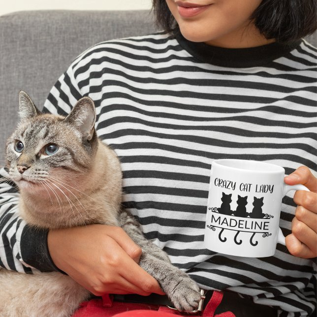 Funny Cat Lover Crazy Cat Lady Name Coffee Mug (Creator Uploaded)