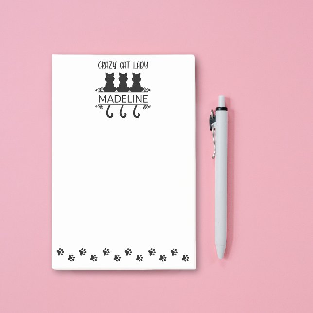 Funny Cat Lover Crazy Cat Lady Personalized Post-it Notes (Creator Uploaded)