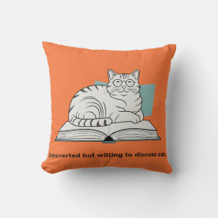 Funny Cat Lover Gift Throw Pillow