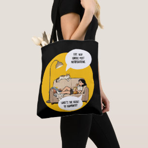 Funny Cat Lover Introvert Humor Quote Tote Bag