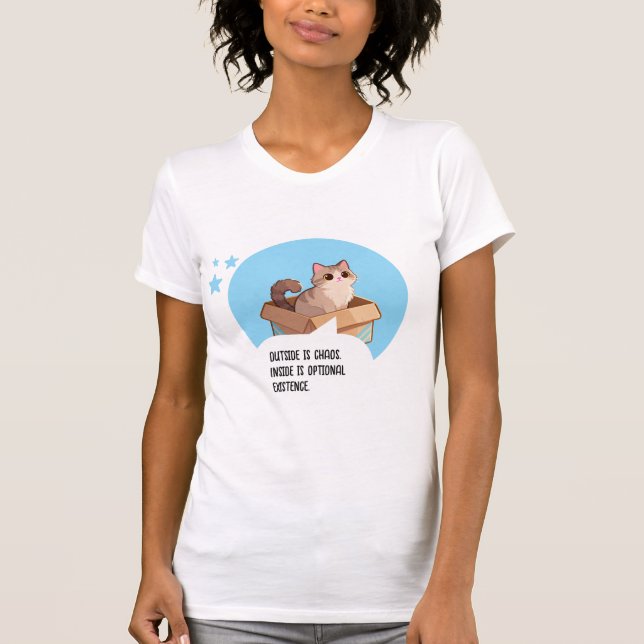 Funny Cat Lover Introvert Humor T-Shirt (Front)