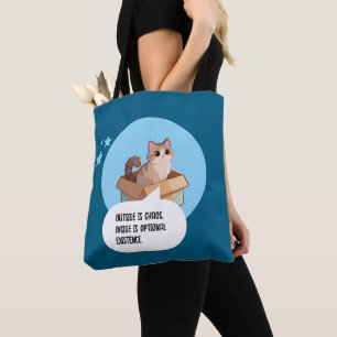 Funny Cat Lover Introvert Humor Tote Bag