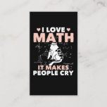 Funny Cat Lover Mathematics Humor Maths Nerd Business Card<br><div class="desc">Cat Math and School Teacher Jokes. Funny Cat Lover Mathematics Humor Maths Nerd.</div>