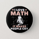 Funny Cat Lover Mathematics Humor Maths Nerd Button<br><div class="desc">Cat Math and School Teacher Jokes. Funny Cat Lover Mathematics Humor Maths Nerd.</div>