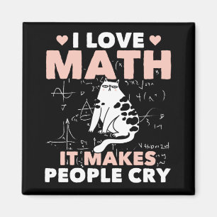 Funny Cat Lover Mathematics Humor Maths Nerd Magnet