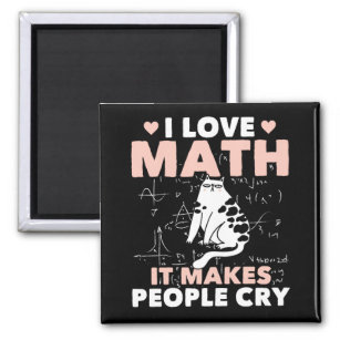 Funny Cat Lover Mathematics Humor Maths Nerd Magnet