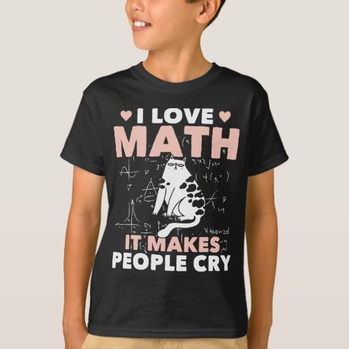 Funny Cat Lover Mathematics Humor Maths Nerd T_Shirt