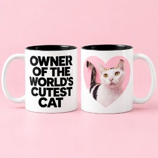 Funny Cat Lover Mug Cat Mom Cat Dad Add Pet Photo