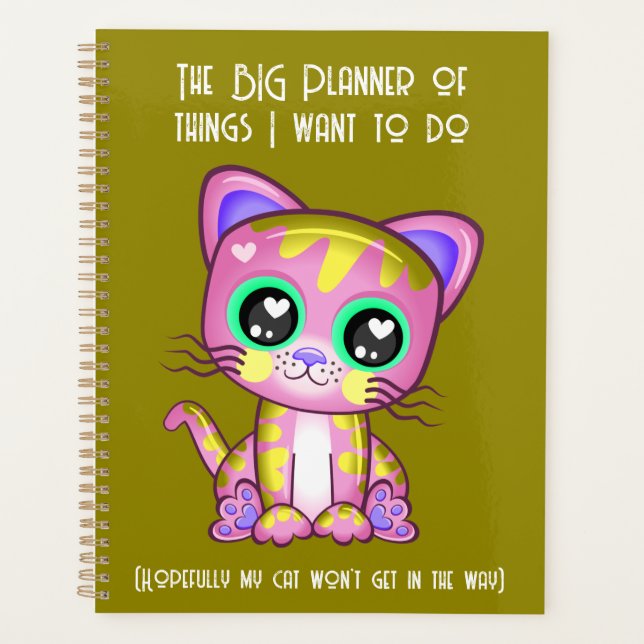 Funny Cat Lover Planner (Front)