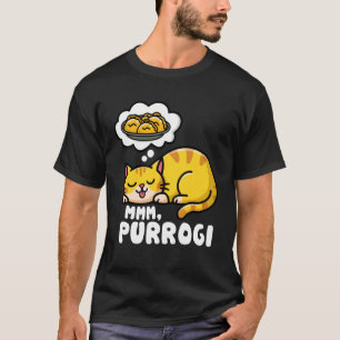 Funny Cat Lover Purrogi Polish Food Humor Design T-Shirt