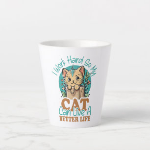 Funny Cat Lover Quote Cute Kitten Graphic Latte Mug