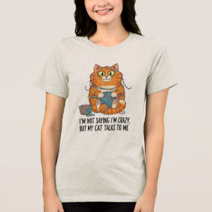 Funny Cat Lover T-Shirt – Gift For Cat Lovers Tri-Blend Shirt