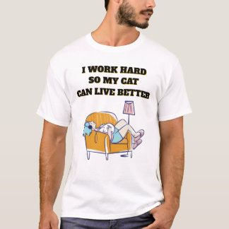 Funny Cat Lover T-Shirt | Lazy Cat Nap Mode Tee | 