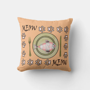 Funny Cat Lover Throw Pillow, Cute Pet Design Pillow