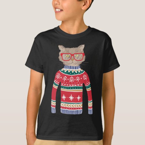 Funny Cat Lover Ugly Christmas Sweater