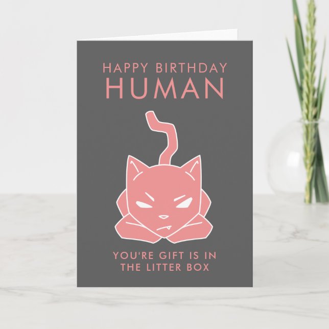Funny Cat Lovers Birthday Card (Front)